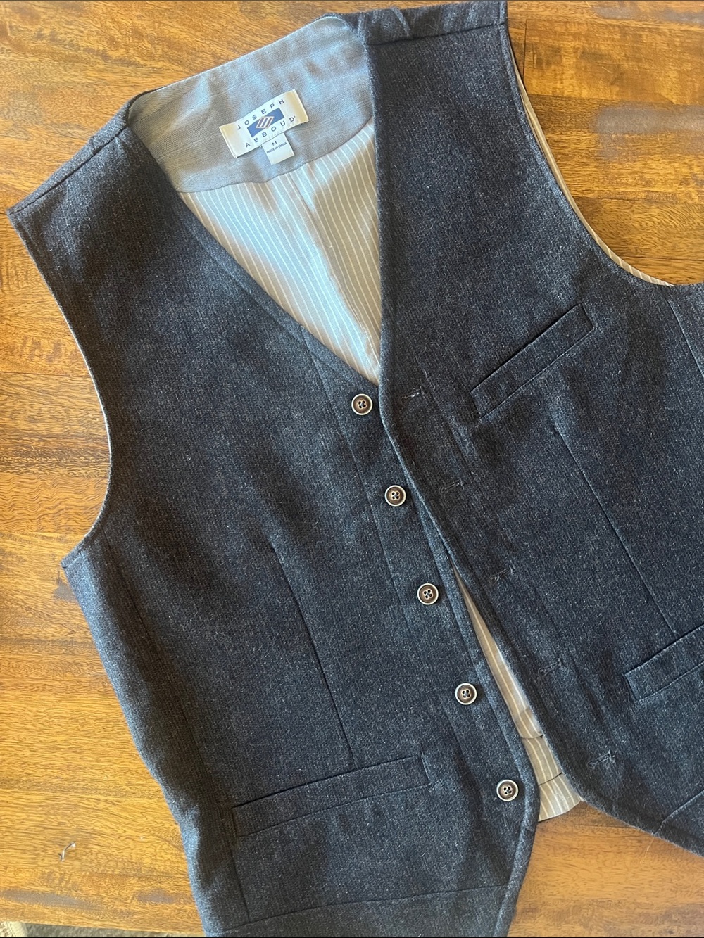 Joseph Abboud Wool Button Front Vest